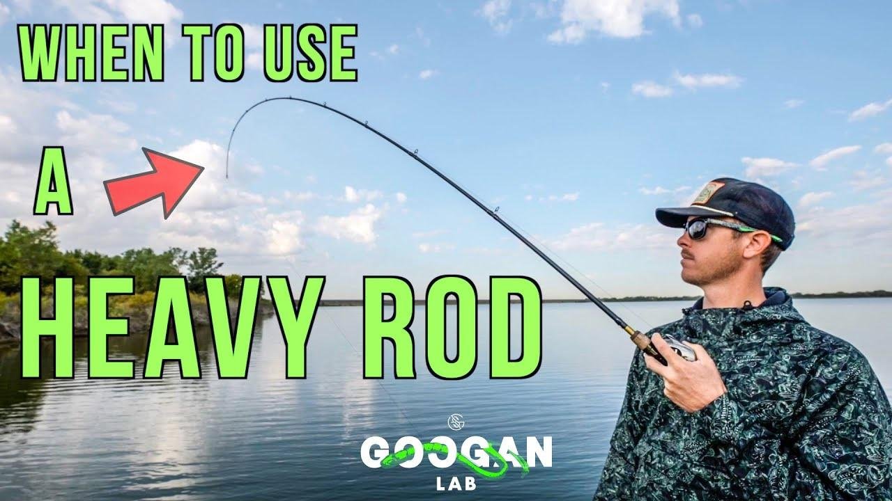 WHEN TO USE a HEAVIER ROD! ( Musle Rod BASS FISHING TIPS )