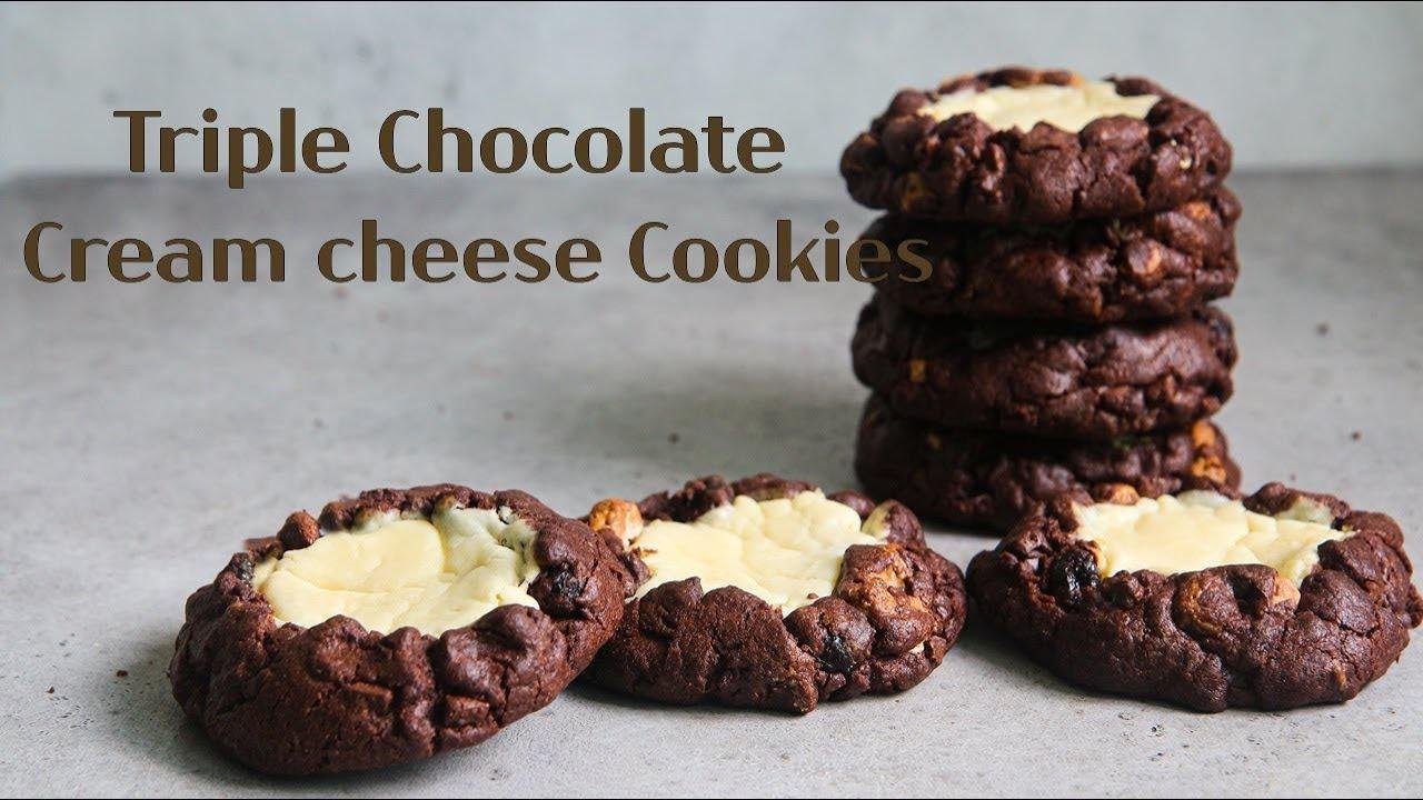 🍪 아끼는 애정 쿠키 2탄  트리플 초콜릿 크림치즈 쿠키  :  Triple Chocolate Cream cheese Cookie │Brechel