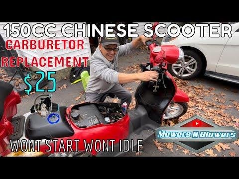 CHINESE SCOOTER GY6 150CC NEW CARBURETOR REPLACEMENT WONT START OR IDLE BOGGS ON ACCELERATION *FAIL*
