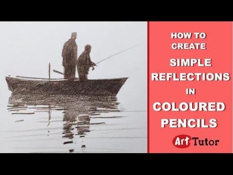 How to Create Simple Reflections in Coloured Pencils