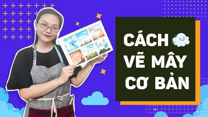 Hướng Dẫn Vẽ Mây Cơ Bản Cho Người Mới Bắt Đầu | Acrylic Painting |ChuotArtcraft