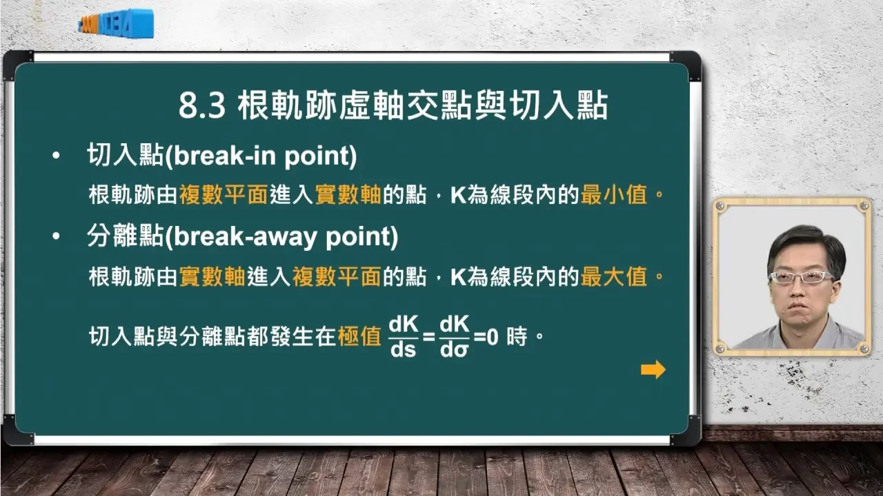 自動控制_毛偉龍_根軌跡分析(I)_根軌跡虛軸交點與切入點