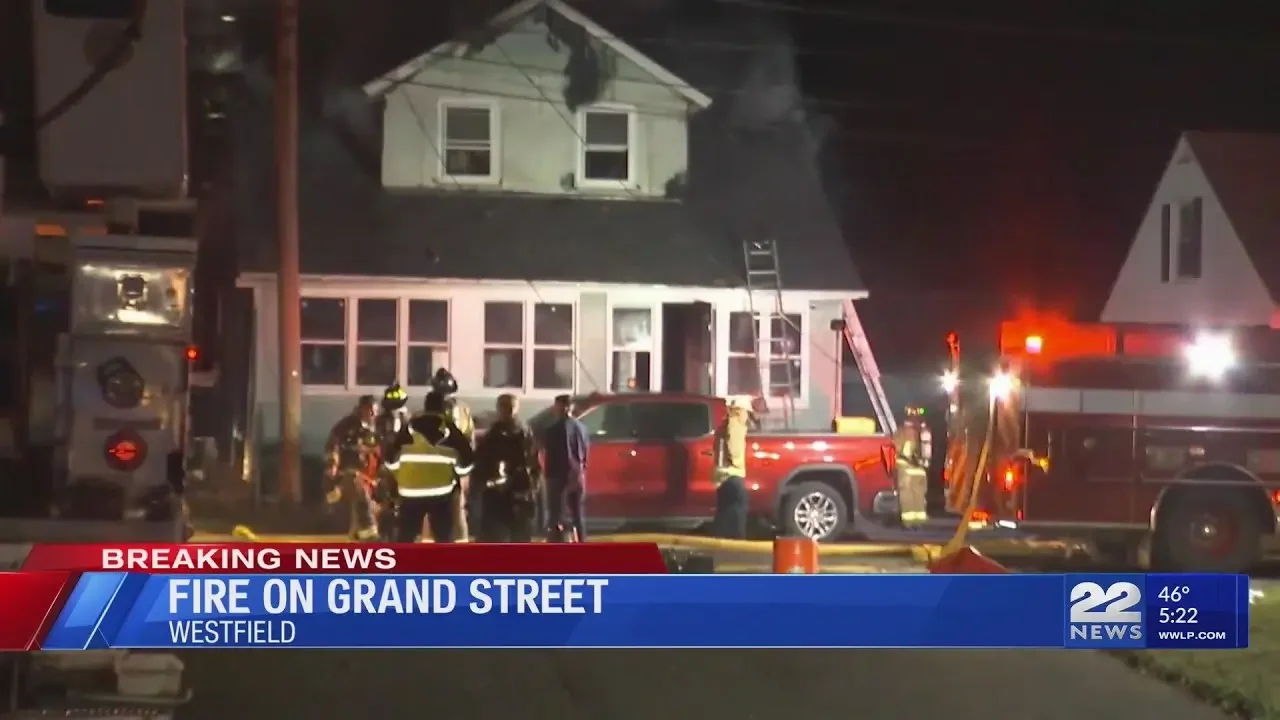Fire closes off Grand Street in Westfield, crews on scene