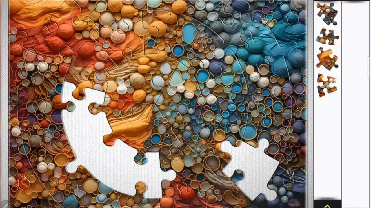 Strokes of a Brush solving puzzles with Magic Jigsaw Puzzles Game