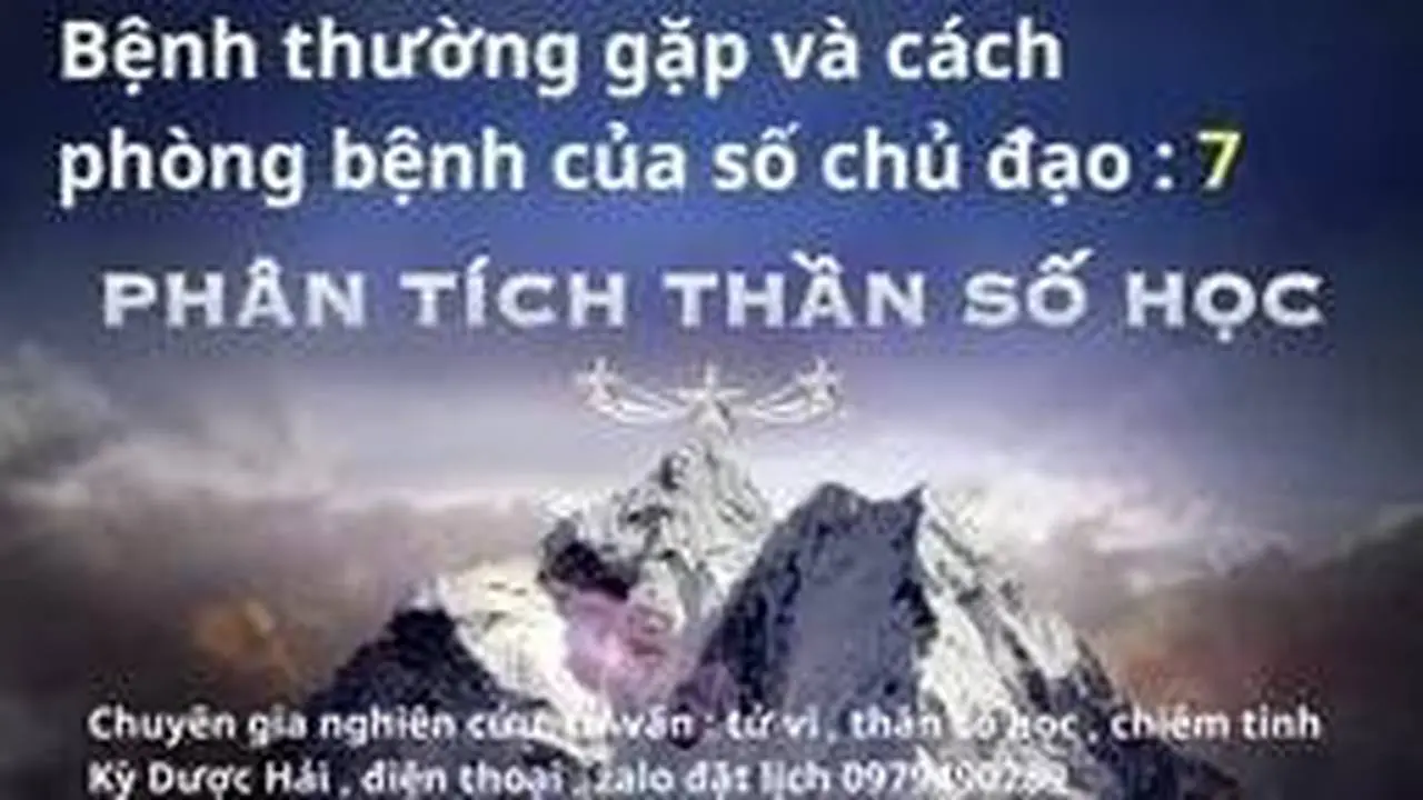 Thần số học , bệnh thường gặp của số chủ đạo 7