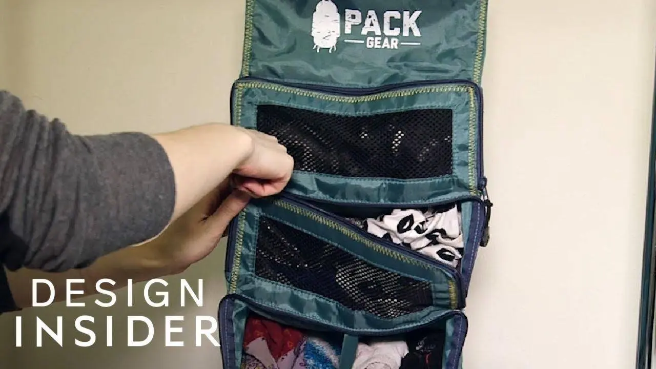 Collapsible, Hanging Travel Organizer Makes Unpacking Faster