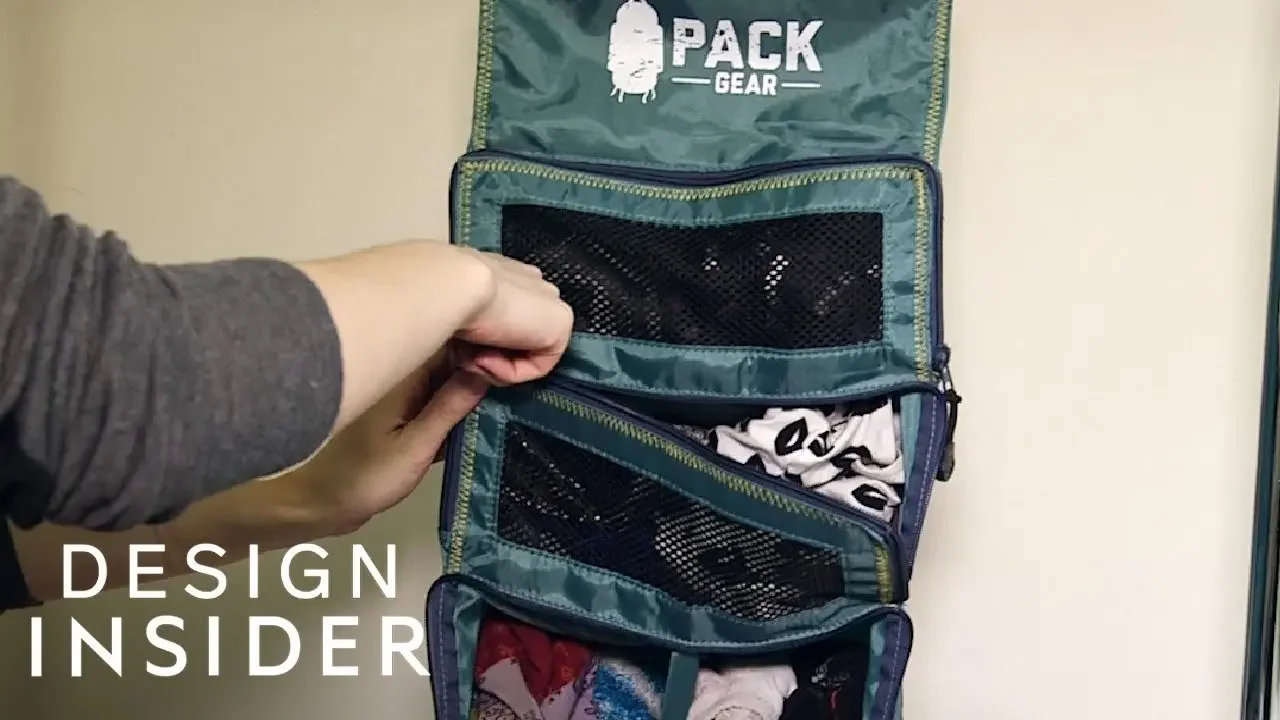 Collapsible, Hanging Travel Organizer Makes Unpacking Faster