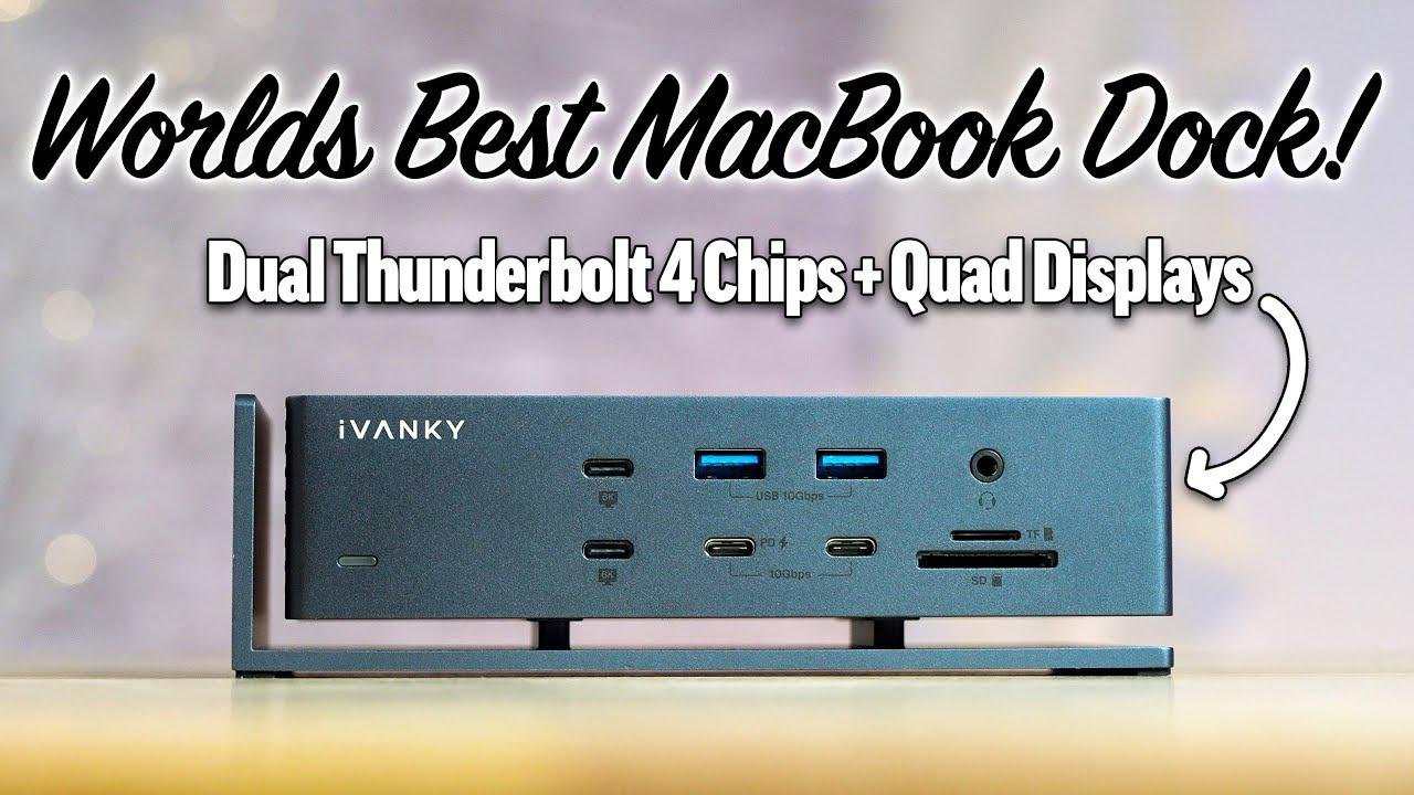 Worlds FIRST Hub for Quad Displays w/ Dual Thunderbolt 4 Chips iVANKY