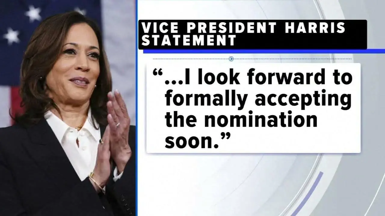 Kamala Harris secures enough delegates to win nomination