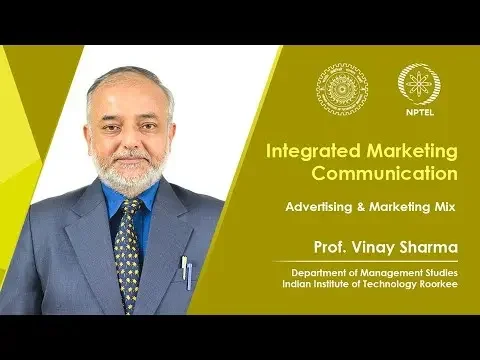 Lecture 31 : Advertising & Marketing Mix
