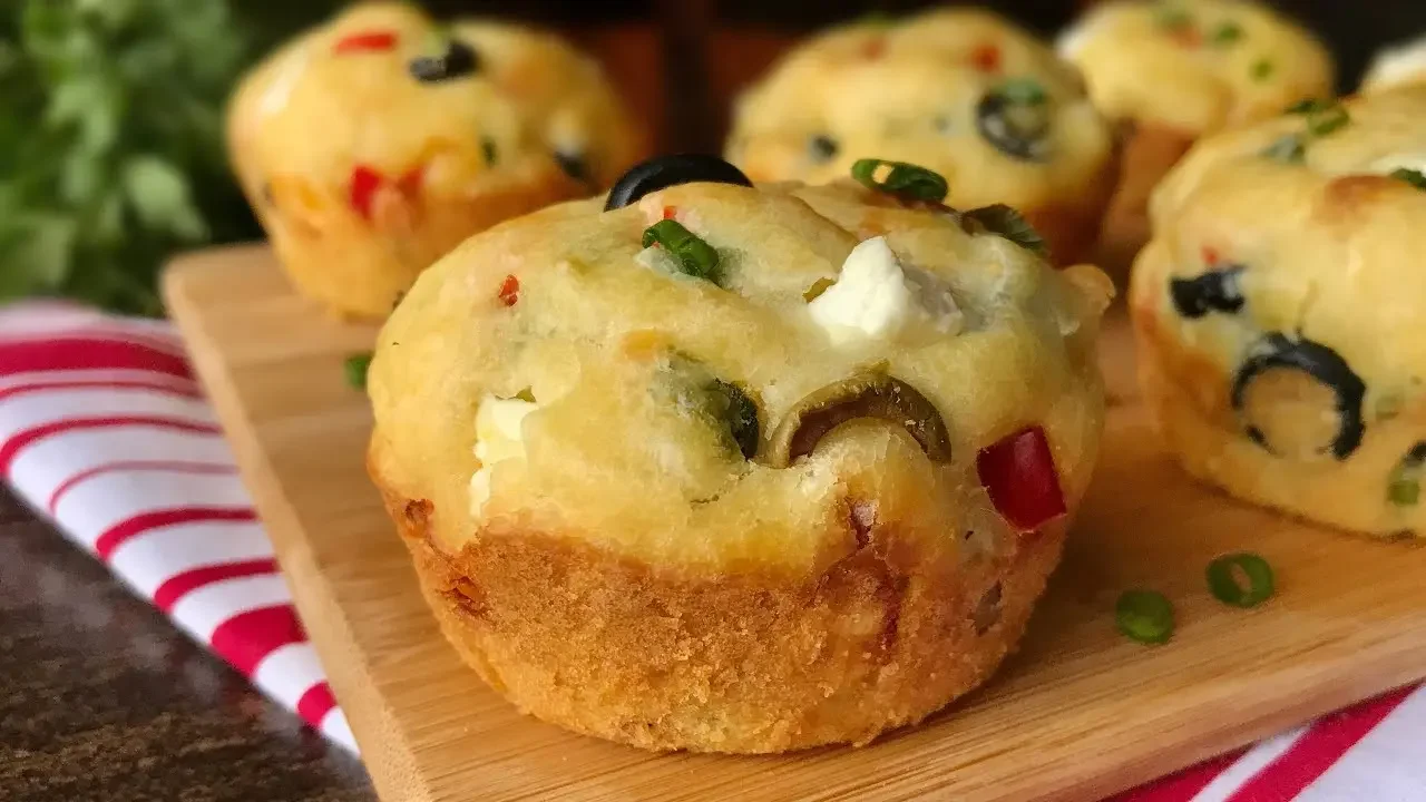 Savory Feta & Olive Muffins | Em’s Kitchen