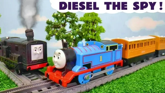 DIESEL The Spy Toy Train Story with Thomas Annie and Clarabel #toys # ...