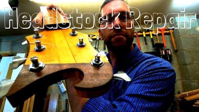 Six String Bass Headstock Repair