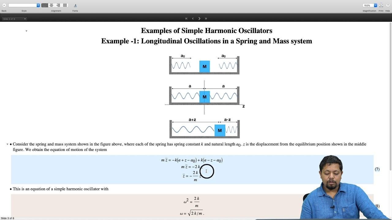 Simple Harmonic Oscillator with a spring mass system Videos NPTELNOC IITM Gan Jing World