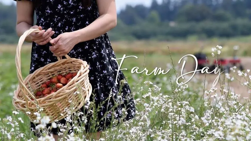 Farm Day | Strawberry picking | Easy lemonade.