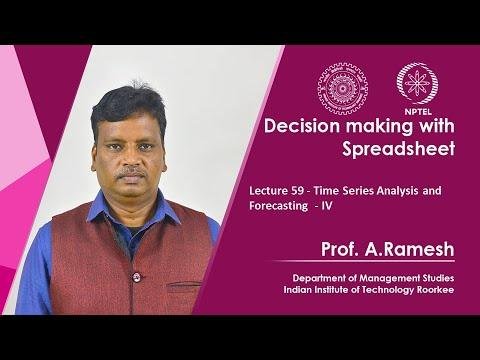 Lecture 59 - Time Series Analysis and Forecasting  - IV