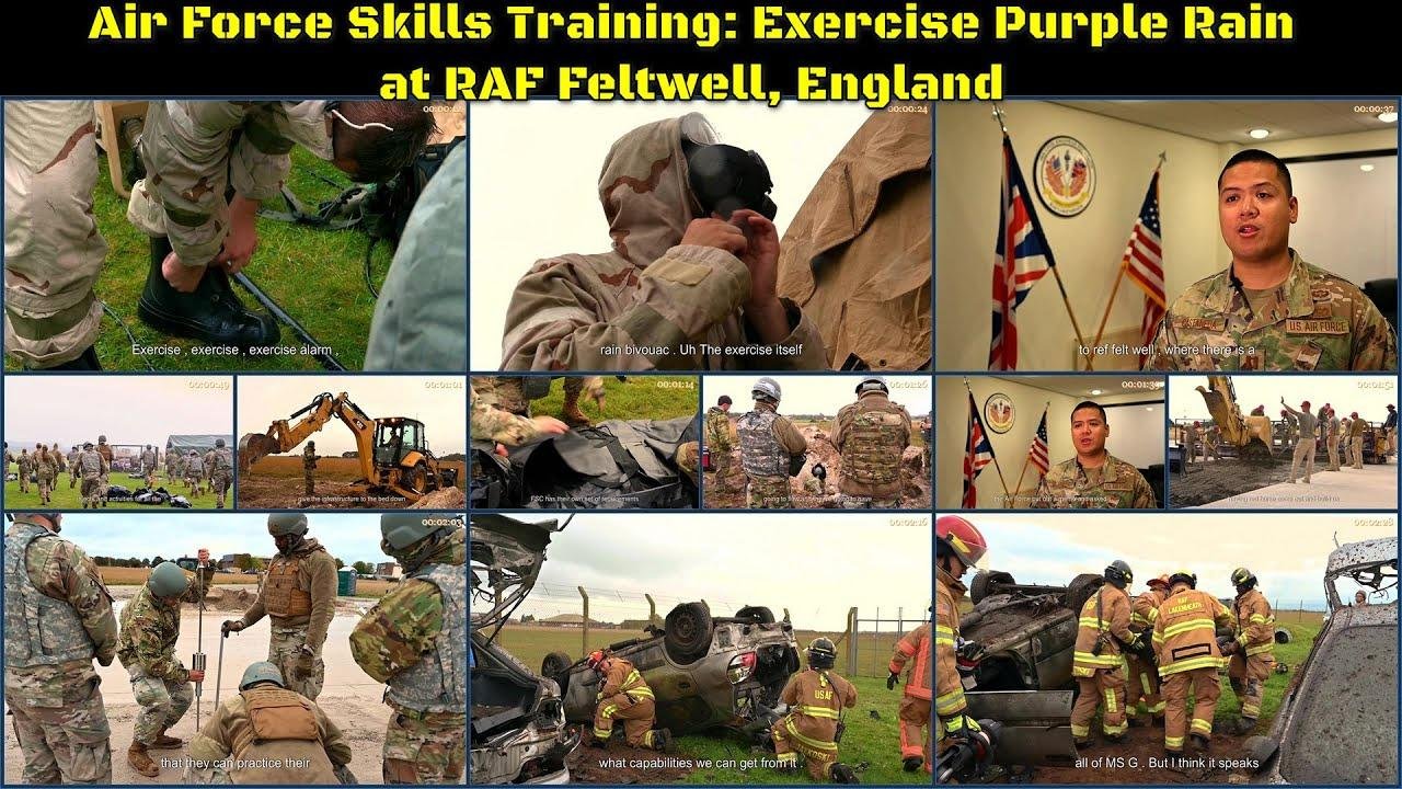"Air Force Skills Training: Exercise Purple Rain at RAF Feltwell, England"