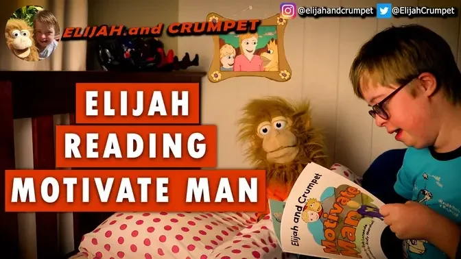 Boy living with #downsyndrome reads his own kid's book Motivate Man