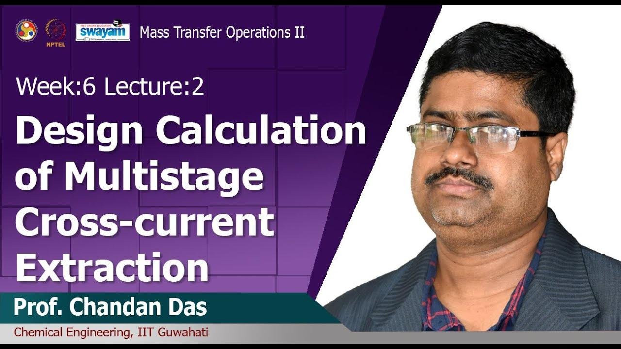 Lec 13: Design calculation of multistage cross-current extraction