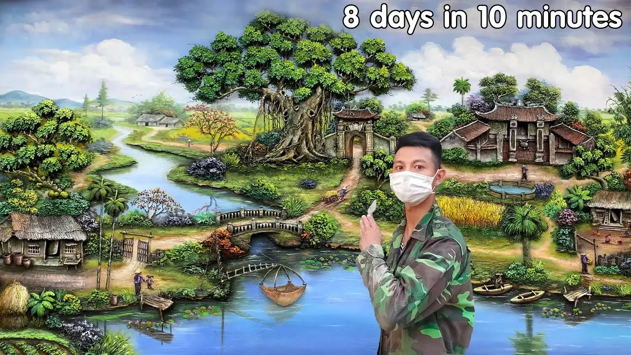 Amazing cement reliefs painting… built in 10 Minute Timelapse