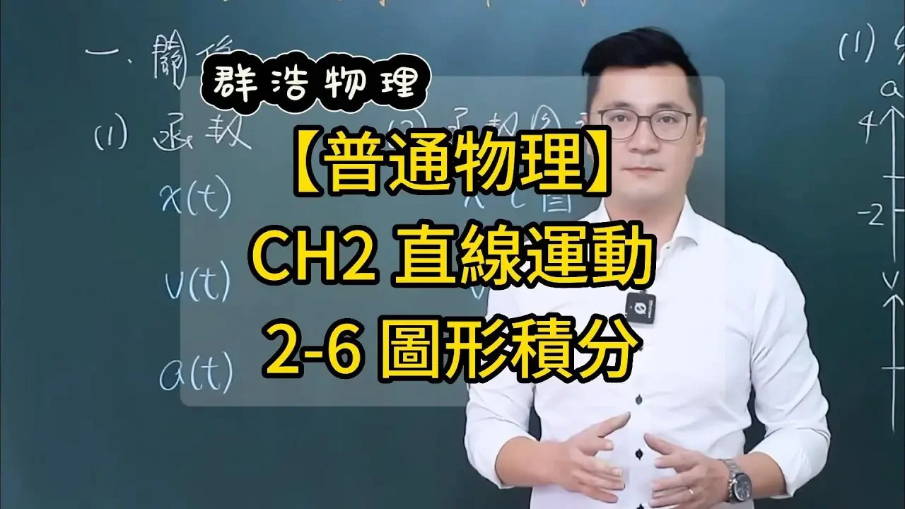 【群浩普通物理】#2-6｜直线运动篇｜用于运动分析的图形积分｜观念