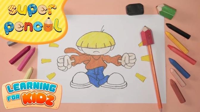 Siêu Nhân Bút Chì Tập 166 - Super Pencil Ep 166 - Hướng Dẫn Vẽ Wally Beatles - Learning For Kidz