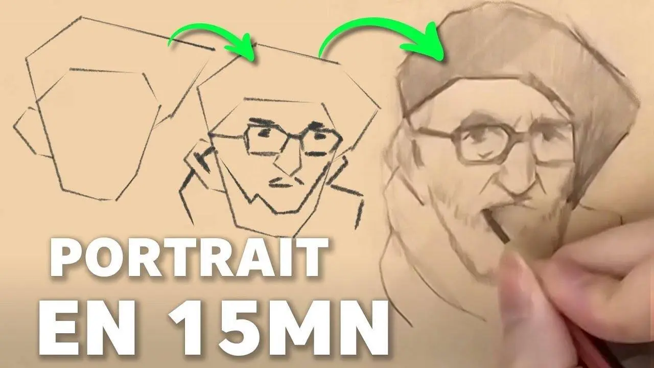 Dessiner des portraits en 15mn facilement : méthode complète