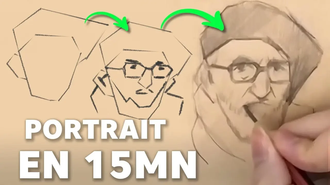Dessiner des portraits en 15mn facilement : méthode complète