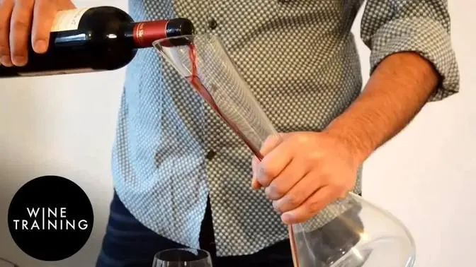Wine Service - How to Decant a Bottle of Wine | Wine Training School