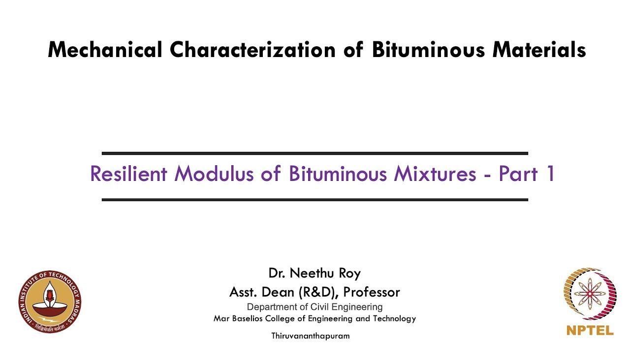 Resilient Modulus of Bituminous Mixtures Part 1
