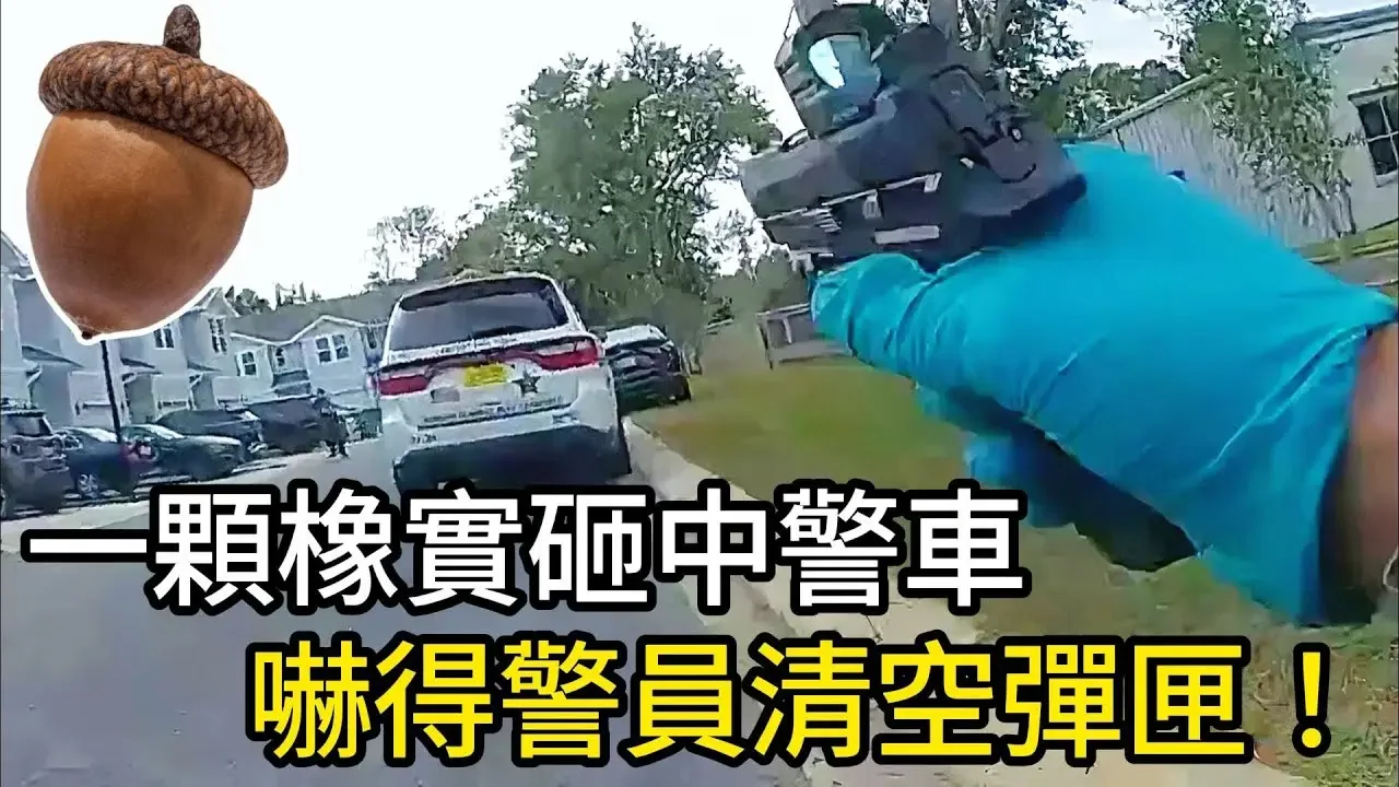 警员把橡实掉落当成枪声，向戴手铐的嫌犯清空了弹匣！