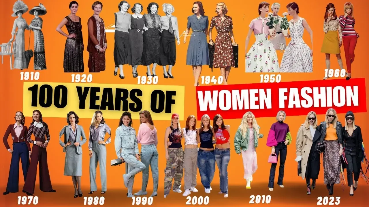 The History of women's Fashion From the 1900s to Today