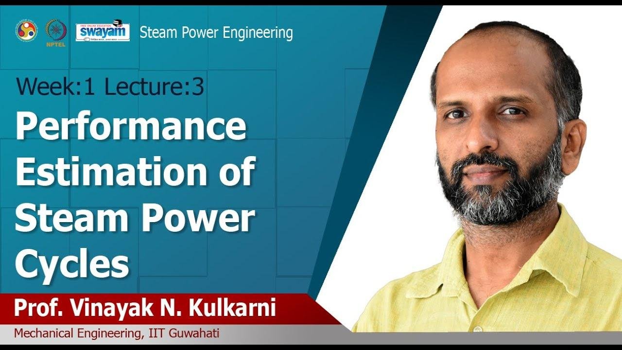 Lec 3: Performance estimation of steam power cycles