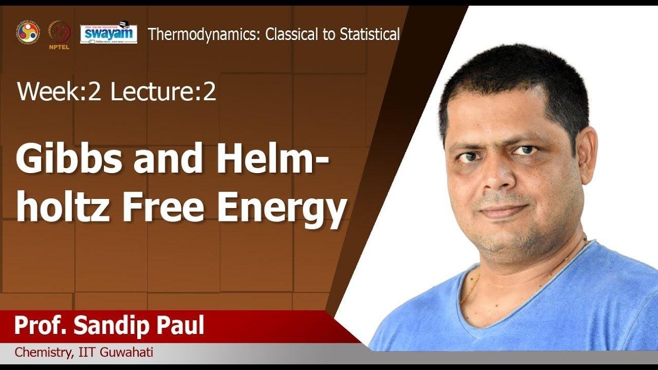 Lec 05: Gibbs and Helmholtz free energy
