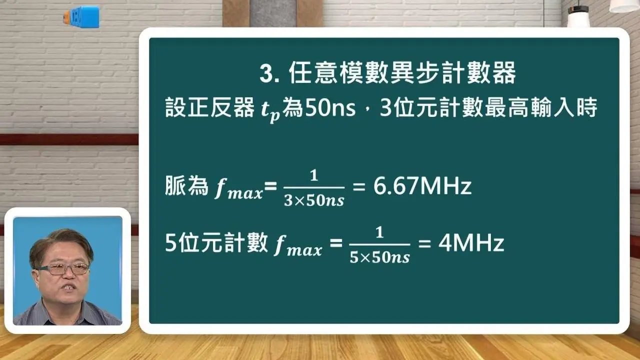 高中數位邏輯_循序邏輯電路之設計及應用__PART B 非同步計數器 3_任意模數異步計數器_朱洪福