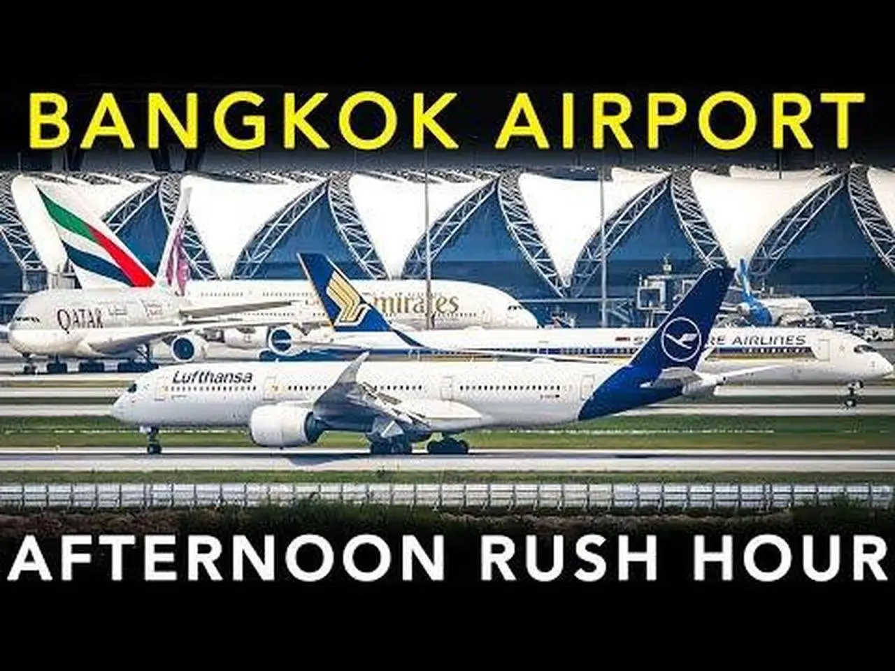 BANGKOK SUVARNABHUMI AIRPORT - Take off & Landing | Plane Spotting - Afternoon RUSH HOUR