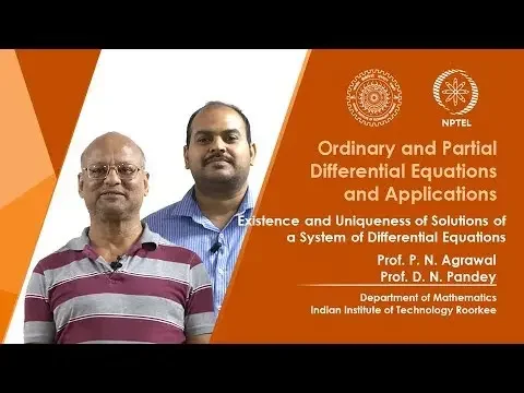 Existence and uniqueness of solutions of a system of differential equations