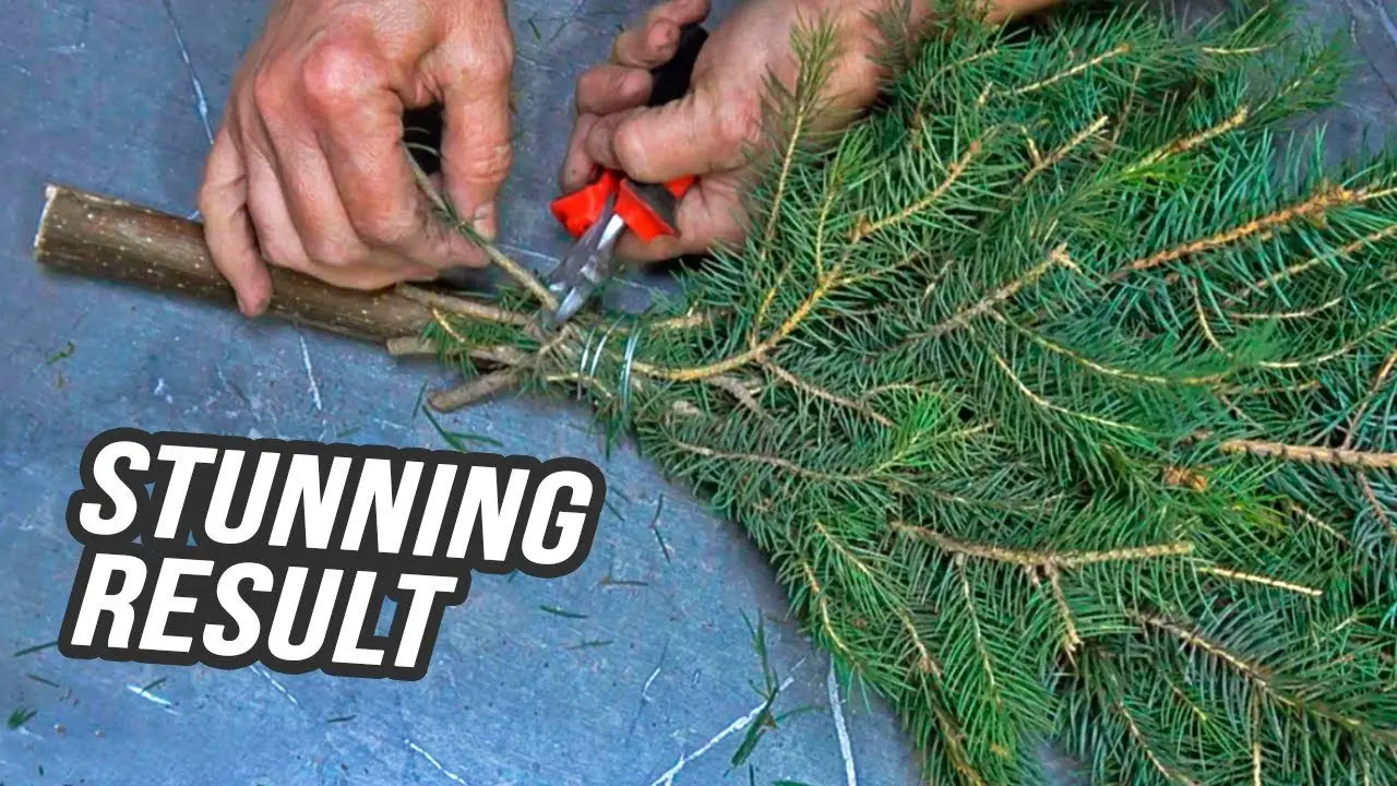 I tied spruce twigs to a wooden stick and this is what came out of it! Watch to the end and you will