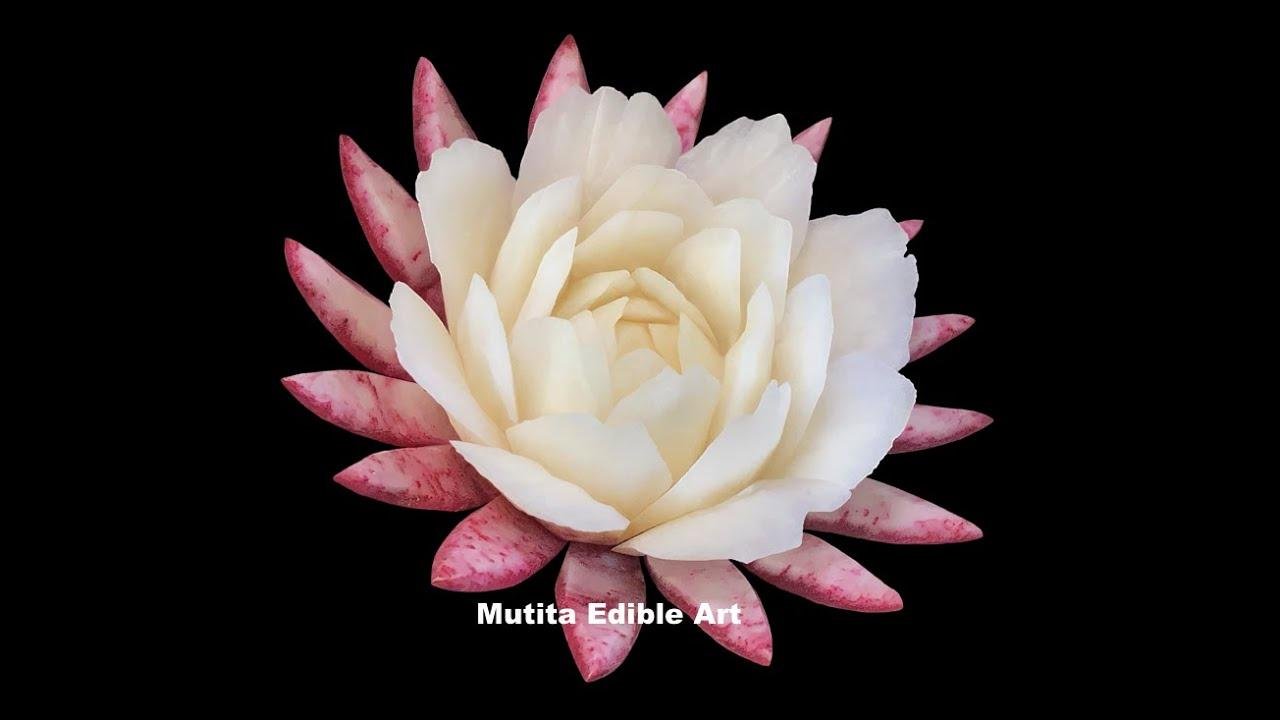 Radish Red Rose Flower | Intermediate Lesson 89 | Mutita Art Of Fruit & Vegetable Carving Video YT