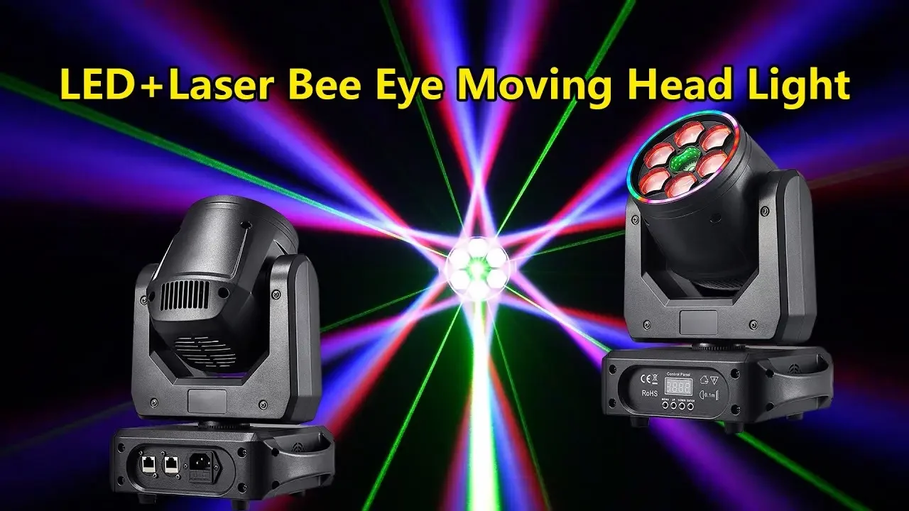 LED+Laser Bee Eye Moving Head Light.