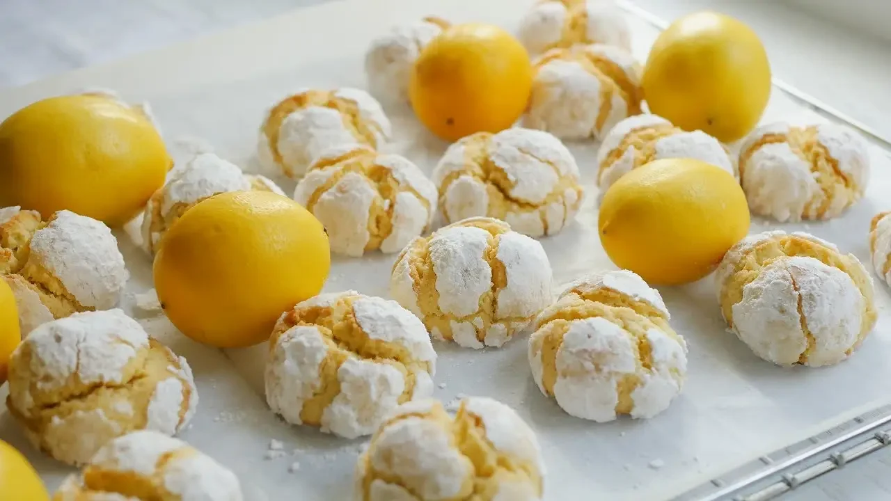 🍋Лимонне Печиво з Тріщинами 🍪 Насичений Цитрусовий Смак!