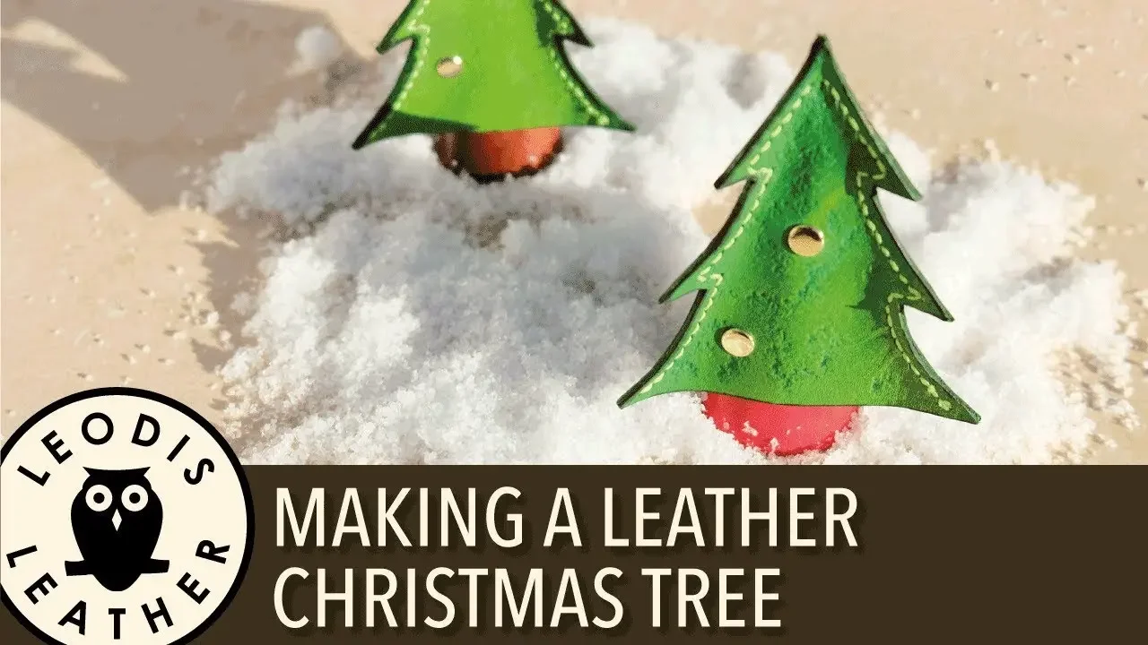 Christmas Leather Craft #1 - Making a Christmas Tree 4K