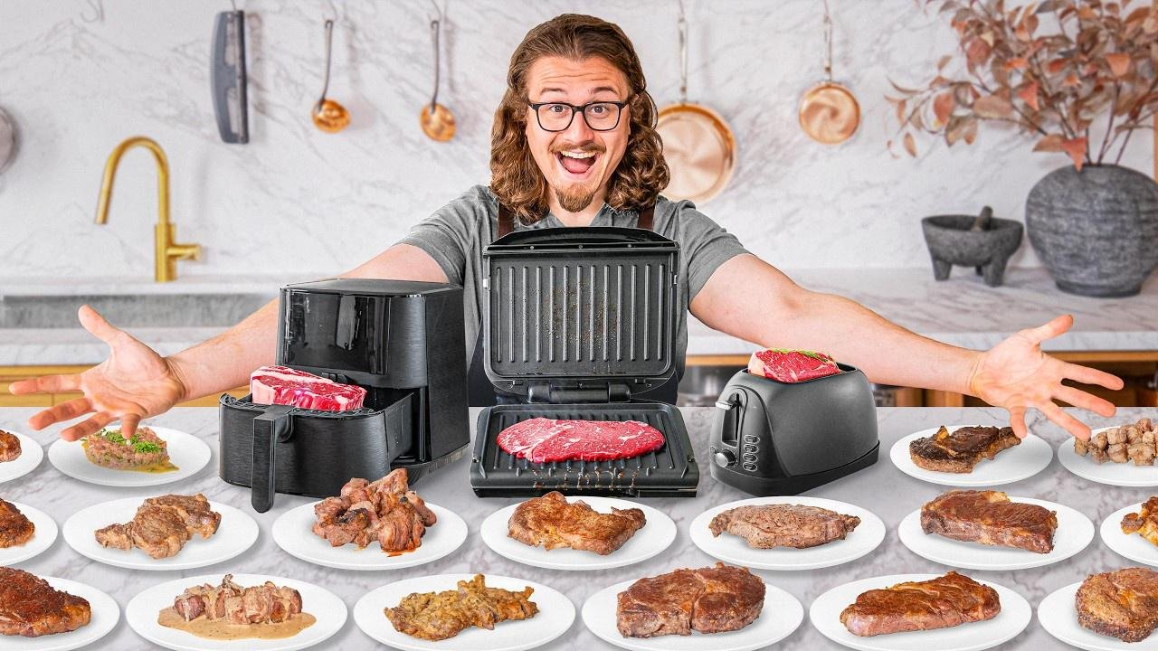 Every Way to Cook Steak (34 Ways) Videos Joshua Weissman Gan Jing