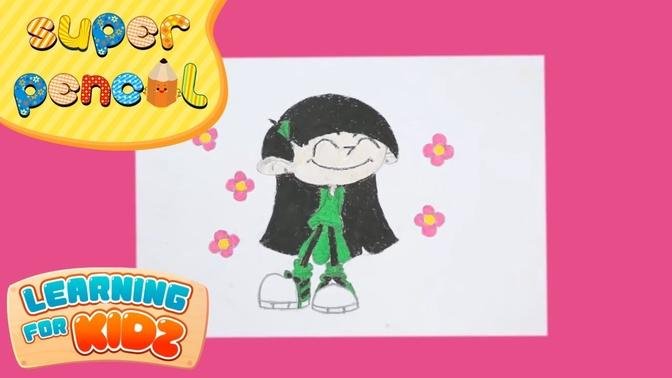 Siêu Nhân Bút Chì Tập 168 - Super Pencil Ep 168 - Hướng Dẫn Vẽ Kuki Sanban - Learning For Kidz
