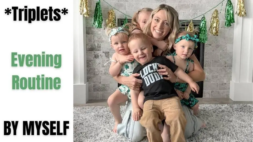 Day in the Life: Evening Routine as a *Triplet* Mom +1 ALL BY MYSELF