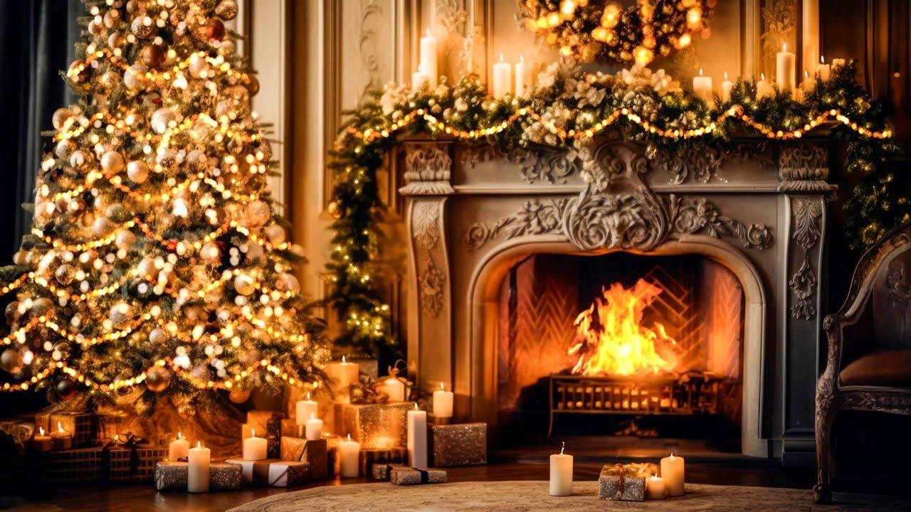 Warm in the Christmas Fireplace Ambience 🔥🎄 Christmas Instrumental Music with a Fireplace Warm  #holiday