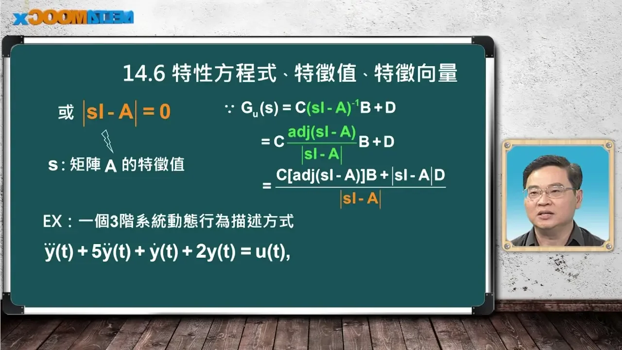 自動控制_蕭俊祥_狀態變數基礎理論(I)_特性方程式、特徵值、特徴向量(1)
