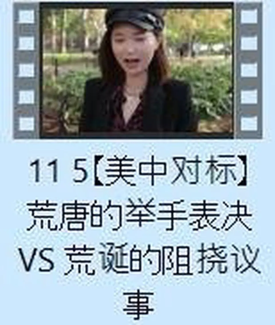 11 5【美中對標】荒唐的舉手表決 VS 荒誕的阻撓議事