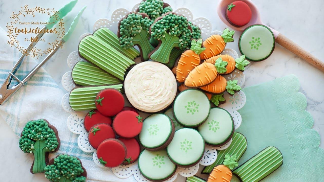 How to make MINI VEGETABLE PLATTER COOKIES | Collaboration with @Hanielas