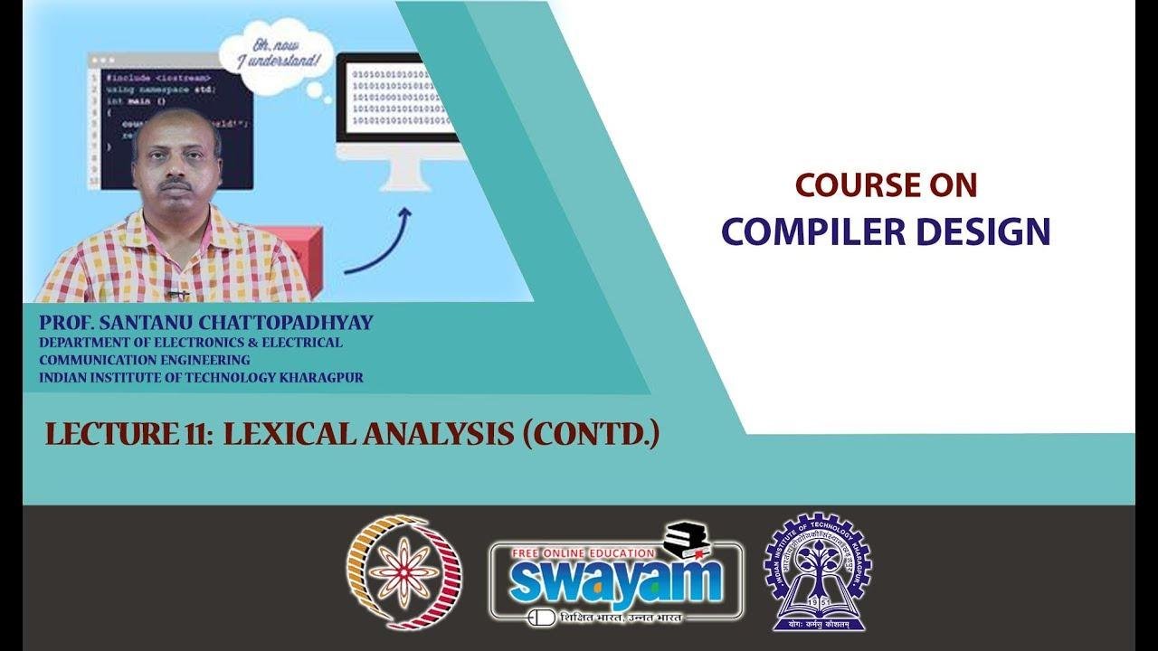 Lecture 11: Lexical Analysis (Contd.)